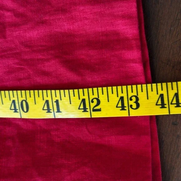 Lu.ciee NWT 2 piece red linen pantsuit sustainable fabric size S/M‎ - Picture 15 of 16